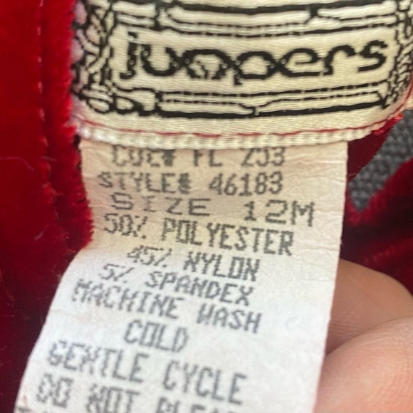 Baby Girl’s Holiday Christmas Velour Tiered Ruffle Dress 12 Month - Picture 4 of 5